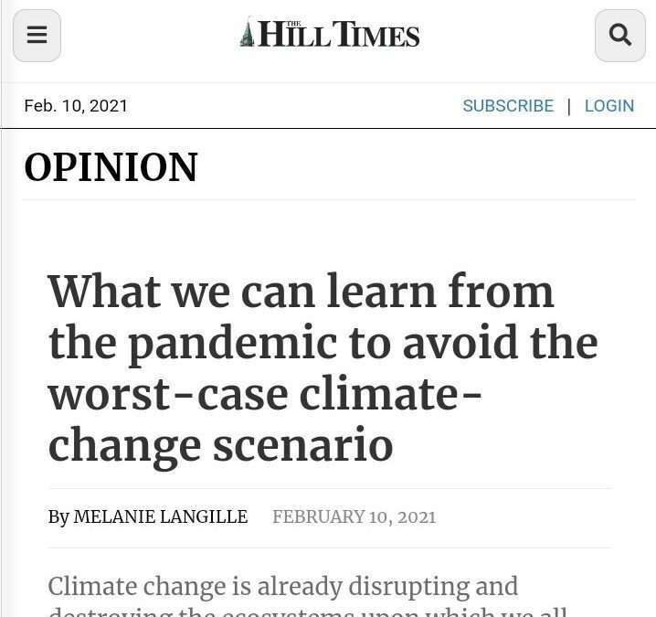 RESILIENT Op-Ed published in The Hill Times